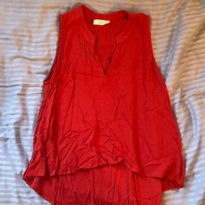 Red orange tank top blouse